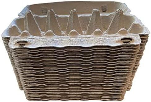 bark and lindy Natural Pulp Egg Cartons Securely Holds One Dozen Eggs or Use for Crafting or Sell Your Large Eggs (6) in Saudi Arabia