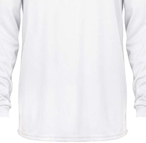 Badger Sportswear Men's B-Dry Long Sleeve Tee, White, Large in Saudi Arabia