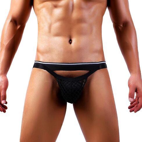 Arjen Kroos Men Sexy Mesh Jockstrap Low Rise Underwear Jock Strap in Kuwait