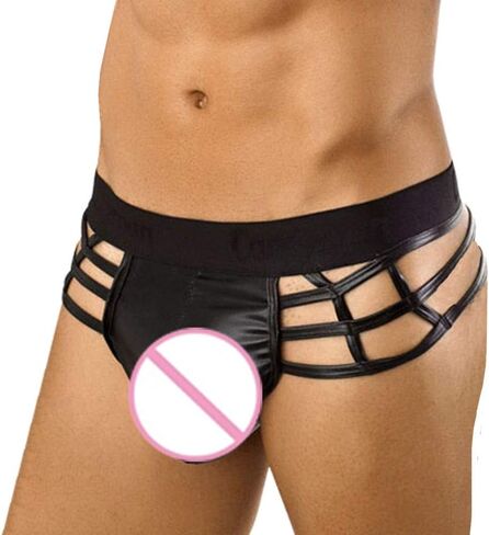 G-String Men's T-Back Briefs Panty Sexy Sexy Pants Thong Pouch Underwear Skimpy Lingerie for Thick Women (Black, L) in Saudi Arabia