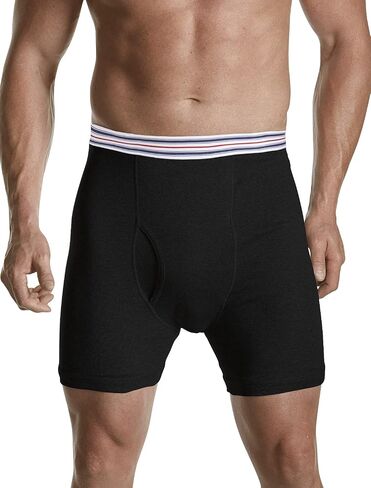 Harbor Bay by DXL Assorted Men's Big & Tall Boxer Briefs | Machine Washable, Flexible Elastic Waistband, Support Panel, 3-pk in Saudi Arabia