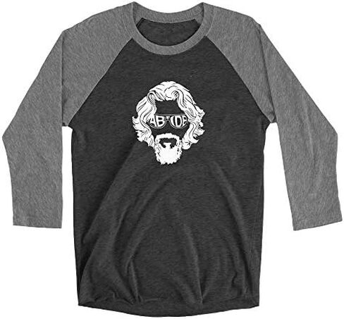 ZJ Designs The Little Dude T-Shirt Lebowski Abide Inspired Baseball Raglan Dude Abides in Kuwait