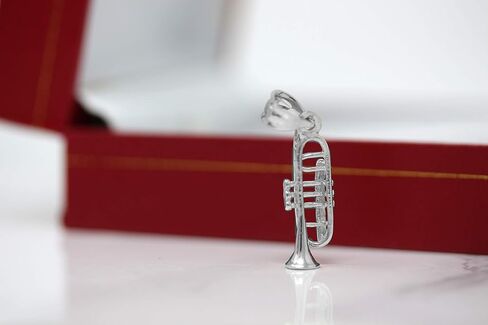 CaliRoseJewelry Sterling Silver Trumpet Horn Charm Pendant in Kuwait