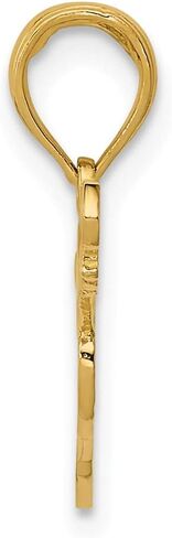 Solid 14k Yellow Gold Men's Guitar Pendant Charm 20mm in Saudi Arabia
