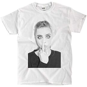 Cara Delevingne Finger - White T-Shirt in Saudi Arabia