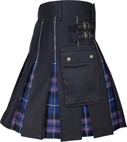CLOUD KILT " Kilt for Men, Utility Kilt, 100% Cotton Jeans Hybrid Kilt, Modern Box Pleated Tartan Traditional Men's Kilt in Saudi Arabia