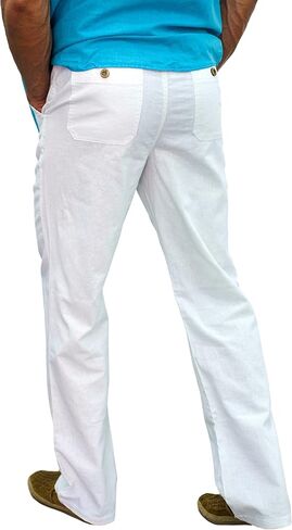 short fin Men's Drawstring Linen Pants in Kuwait