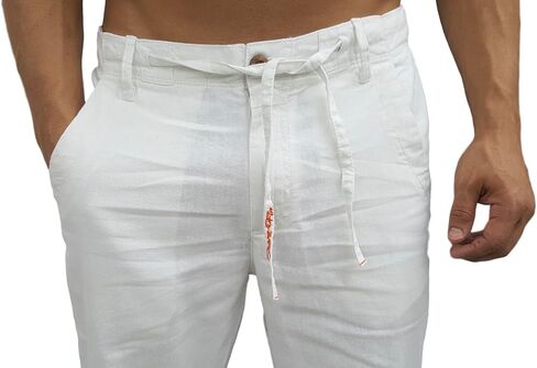 short fin Men's Drawstring Linen Pants in Kuwait