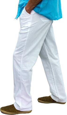 short fin Men's Drawstring Linen Pants in Kuwait