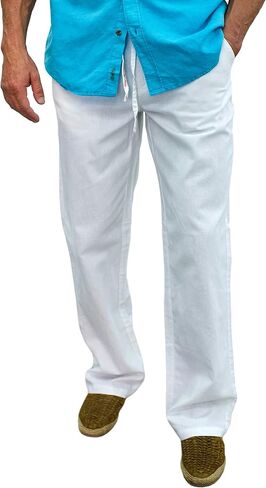 short fin Men's Drawstring Linen Pants in Kuwait