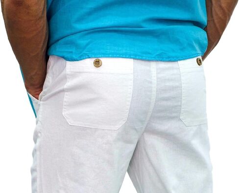short fin Men's Drawstring Linen Pants in Kuwait