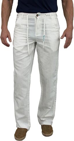 short fin Men's Drawstring Linen Pants in Kuwait