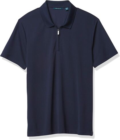 Perry Ellis Men's Short  Ribbed Zip Polo in Saudi Arabia