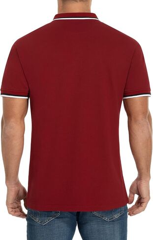 قمصان بولو رجالي من NITAGUT بأكمام قصيرة صيفية من القطن بمقاس كلاسيكي، تي شيرت بولو بتصميم أساسي كاجوال، قمصان جولف من الجيرسيه in Kuwait