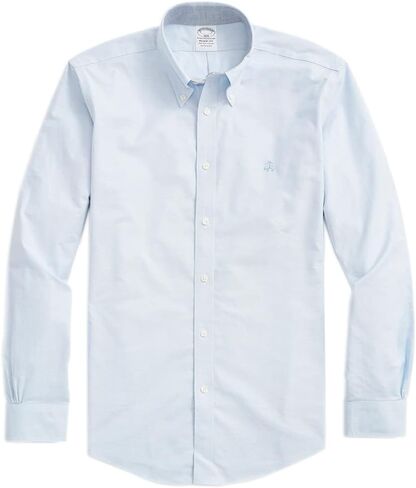 قميص أوكسفورد رجالي من Brooks Brothers مطبوع عليه Regent Fit The Original بدون حديد مطاطي بلون متباين in Saudi Arabia