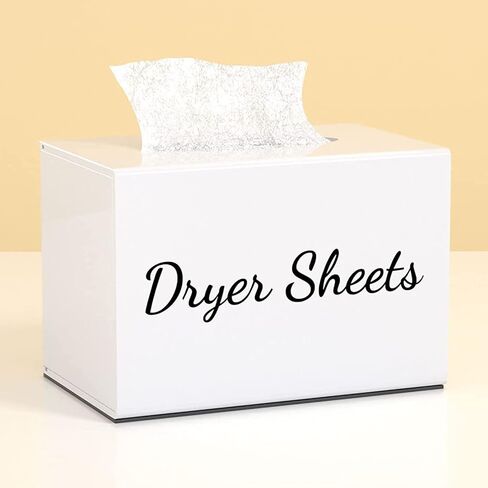 Farmhouse Dryer Sheet Holder, Carmanon Acrylic Dryer Sheet Dispenser Magnetic Laundry Fabric Softener Sheets Holder, Dryer Sheet Container Storage Box with Lid for Laundry Room Decor & Organization in Saudi Arabia