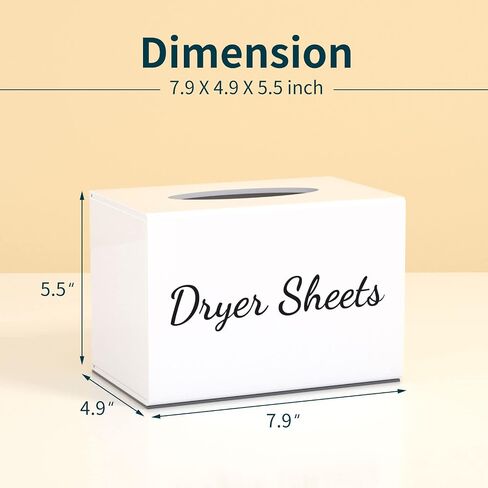 Farmhouse Dryer Sheet Holder, Carmanon Acrylic Dryer Sheet Dispenser Magnetic Laundry Fabric Softener Sheets Holder, Dryer Sheet Container Storage Box with Lid for Laundry Room Decor & Organization in Saudi Arabia