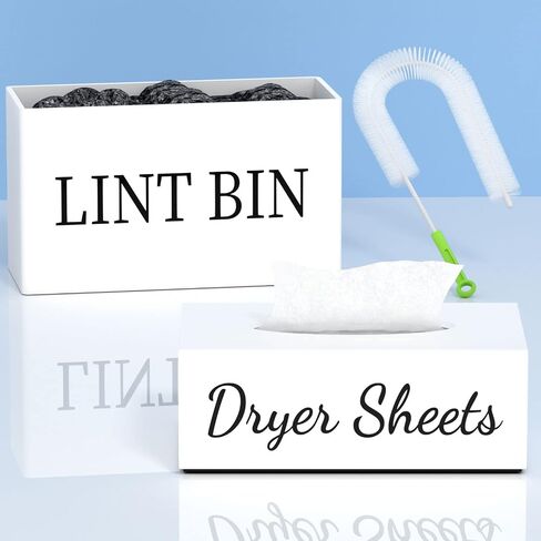 Farmhouse Dryer Sheet Holder, Carmanon Acrylic Dryer Sheet Dispenser Magnetic Laundry Fabric Softener Sheets Holder, Dryer Sheet Container Storage Box with Lid for Laundry Room Decor & Organization in Saudi Arabia