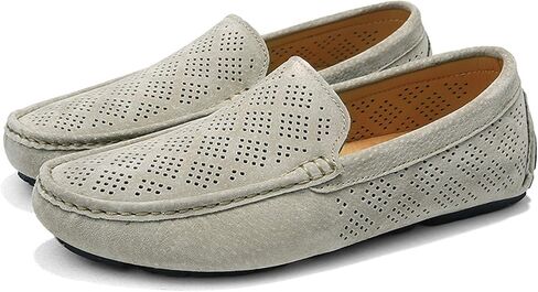 Santimon Mens Fashion Casual Boat Shoes Breathable Suede Slip on Driving Shoes in Kuwait