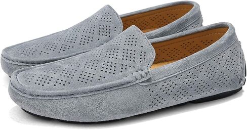 Santimon Mens Fashion Casual Boat Shoes Breathable Suede Slip on Driving Shoes in Kuwait
