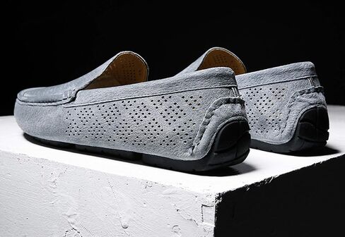 Santimon Mens Fashion Casual Boat Shoes Breathable Suede Slip on Driving Shoes in Kuwait