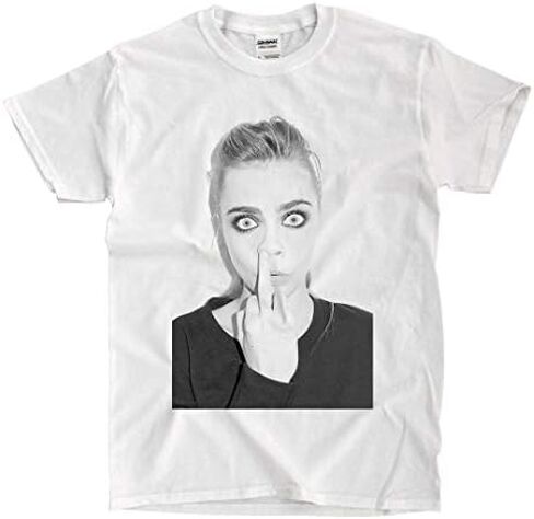 Cara Delevingne Finger - White T-Shirt in Saudi Arabia