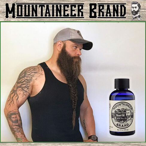 Mountaineer Brand Beard Oil | Natural Beard Oil For Men | Conditions Softens Hydrates Hair | Soothes Dry Itchy Skin | Beard Oil Growth for Men | Grooming Beard Maintenance Treatment | WV Pine Tar 2oz in Saudi Arabia