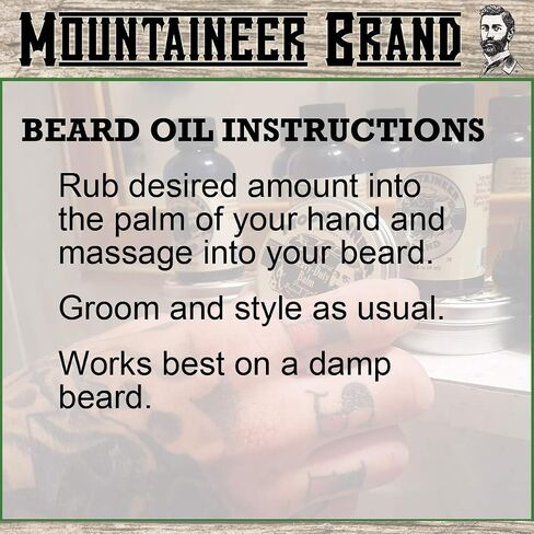 Mountaineer Brand Beard Oil | Natural Beard Oil For Men | Conditions Softens Hydrates Hair | Soothes Dry Itchy Skin | Beard Oil Growth for Men | Grooming Beard Maintenance Treatment | WV Pine Tar 2oz in Saudi Arabia
