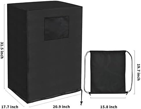 Ailelan Winter Air Conditioner Cover, 24 Inch AC Cover for Outside Unit, Windproof and Waterproof, 420D Universal AC Cover Fits Up to 24 x 24 x 30 Inches, Black, Square in Kuwait