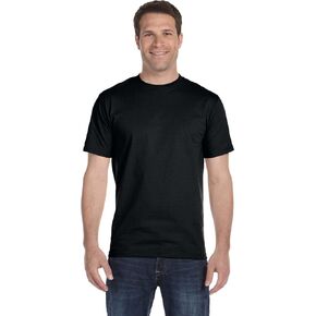 Gildan Mens DryBlend 5.6 oz. 50/50 T-Shirt(G800)-Black-L in Saudi Arabia