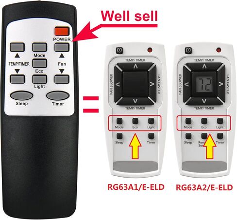 Replacement for Frigidaire Air Conditioner Remote Control FHWC253WB2 FHWC282WB2 FFRE063WA1 FFRE083WA1 FFRE103WA1 FFRE123WA1 FFRE153WA1 FHWC183WB2 FHWC253WB2 FHWC282WB2 in Saudi Arabia