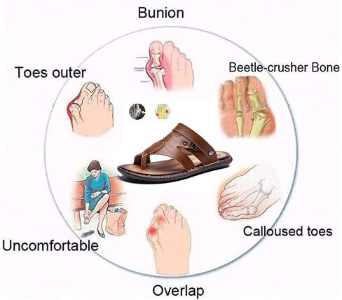Yytcsjz Mens Slide Sandals Open Toe, Big Toe Bone Corrector Sandals, Athletic Adjustable Straps Orthotic, for Bunion Splints Toe Separator Beach Travel (Color : Black, Size : 8.5) in Saudi Arabia