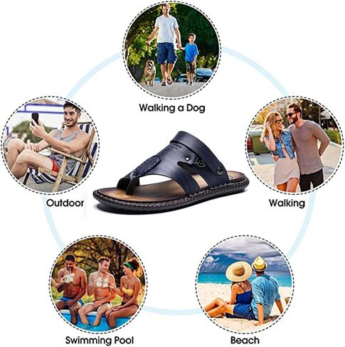 Yytcsjz Mens Slide Sandals Open Toe, Big Toe Bone Corrector Sandals, Athletic Adjustable Straps Orthotic, for Bunion Splints Toe Separator Beach Travel (Color : Black, Size : 8.5) in Saudi Arabia