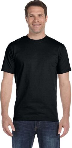 Gildan Mens DryBlend 5.6 oz. 50/50 T-Shirt(G800)-Black-L in Saudi Arabia