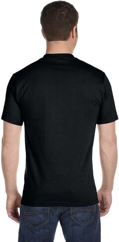 Gildan Mens DryBlend 5.6 oz. 50/50 T-Shirt(G800)-Black-L in Saudi Arabia