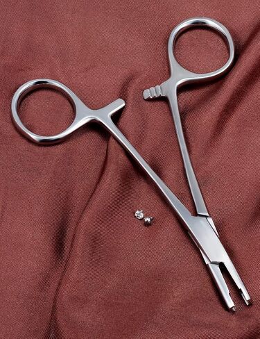 Vsnnsns 9 Style 316L Surgical Stainless Steel Body Piercing Tools Kit Piercing Clamps Forceps for Nose Rings Septum Piercing Lip Navel Tongue Belly Rings Eyebrow Piercing Ear Piercing Jewelry Tools in Saudi Arabia