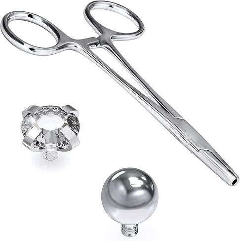 Vsnnsns 9 Style 316L Surgical Stainless Steel Body Piercing Tools Kit Piercing Clamps Forceps for Nose Rings Septum Piercing Lip Navel Tongue Belly Rings Eyebrow Piercing Ear Piercing Jewelry Tools in Saudi Arabia