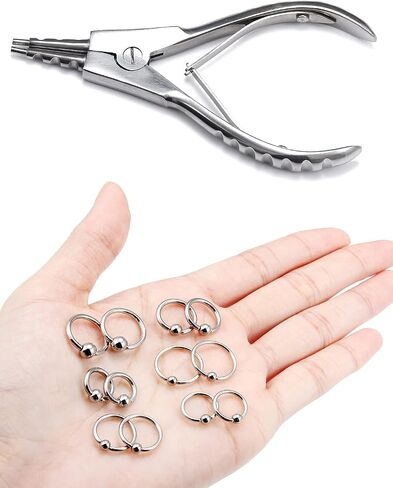 Vsnnsns 9 Style 316L Surgical Stainless Steel Body Piercing Tools Kit Piercing Clamps Forceps for Nose Rings Septum Piercing Lip Navel Tongue Belly Rings Eyebrow Piercing Ear Piercing Jewelry Tools in Saudi Arabia