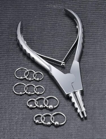 Vsnnsns 9 Style 316L Surgical Stainless Steel Body Piercing Tools Kit Piercing Clamps Forceps for Nose Rings Septum Piercing Lip Navel Tongue Belly Rings Eyebrow Piercing Ear Piercing Jewelry Tools in Saudi Arabia