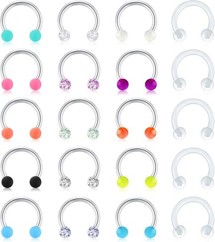 Mayhoop 16G Surgical Steel Horseshoe Nose Septum Rings Piercing Jewelry Cartilage Helix Tragus Earring Hoop Lip Horseshoe Piercing Retainer for Women Men 8mm 10mm in Kuwait