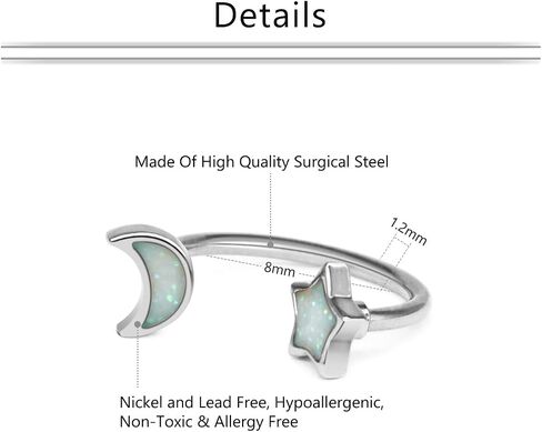 Mayhoop 16G Surgical Steel Horseshoe Nose Septum Rings Piercing Jewelry Cartilage Helix Tragus Earring Hoop Lip Horseshoe Piercing Retainer for Women Men 8mm 10mm in Kuwait