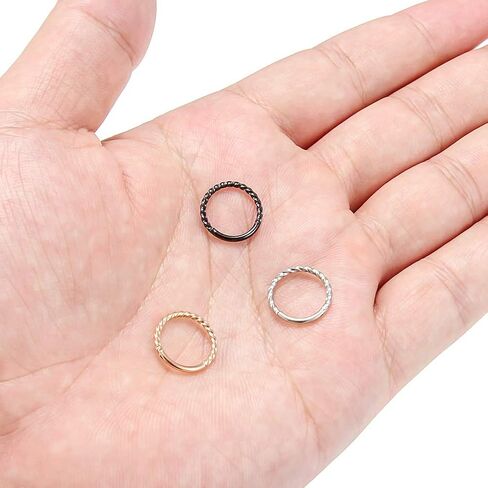 SCERRING 2-4PCS 16G الفولاذ المقاوم للصدأ متمحور الفرس الجزء الحاجز الأنف الشفاه الدائري هوب الغضروف الزنمة النائم أقراط هيئة ثقب المجوهرات مضفر 10 مم in Kuwait