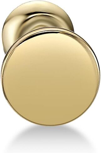 16 Gauge Tragus Ear Lip Tongue Piercing Labret in 14k Yellow Gold Hypoallergenic Unisex Ring Stud 16G Body Piercing by Lavari Jewelers in Saudi Arabia