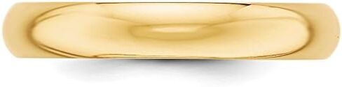 Solid 14k Yellow Gold 4mm Plain Classic Dome Wedding Band Ring in Saudi Arabia