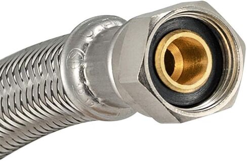 Eastman 1/2 Inch FIP x 3/8 Inch Compression Flexible Faucet Connector, Braided Stainless Steel Supply Hose Line, 48 Inch Length, 48301 in Saudi Arabia