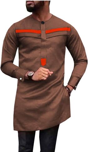 African Men Shirt Plus Size Dashiki Tops Ankara Blouse Long Sleeve Outwear Tribal Dress Shirts in Saudi Arabia