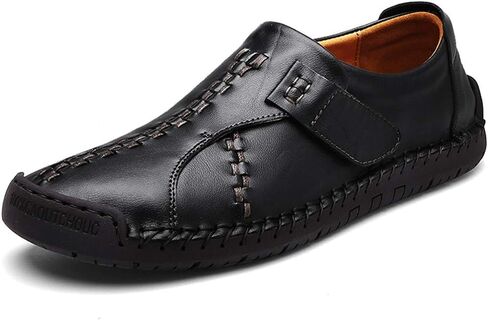 JEBU Men's Leather Slip-on Handmade Loafers Lightweight Classic Outdoors Casual Shoes in Saudi Arabia