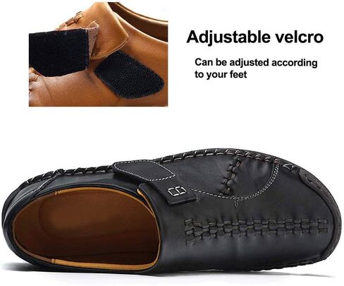 JEBU Men's Leather Slip-on Handmade Loafers Lightweight Classic Outdoors Casual Shoes in Saudi Arabia