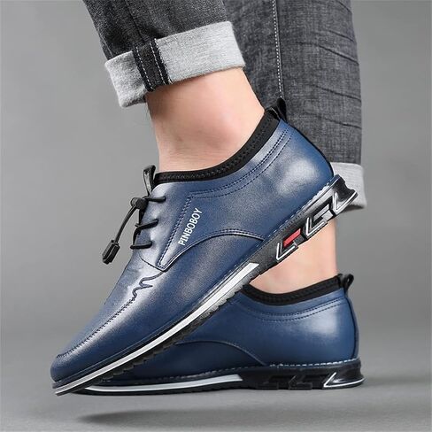Veslesth Men Casual Luxury Sneakers Leather Loafers Comfort Walking Shoes Fashion Driving Shoes for Male Business Work Office Dress Outdoor in Kuwait