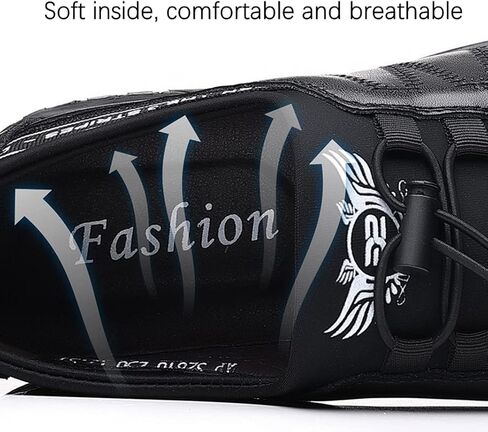Veslesth Men Casual Luxury Sneakers Leather Loafers Comfort Walking Shoes Fashion Driving Shoes for Male Business Work Office Dress Outdoor in Kuwait
